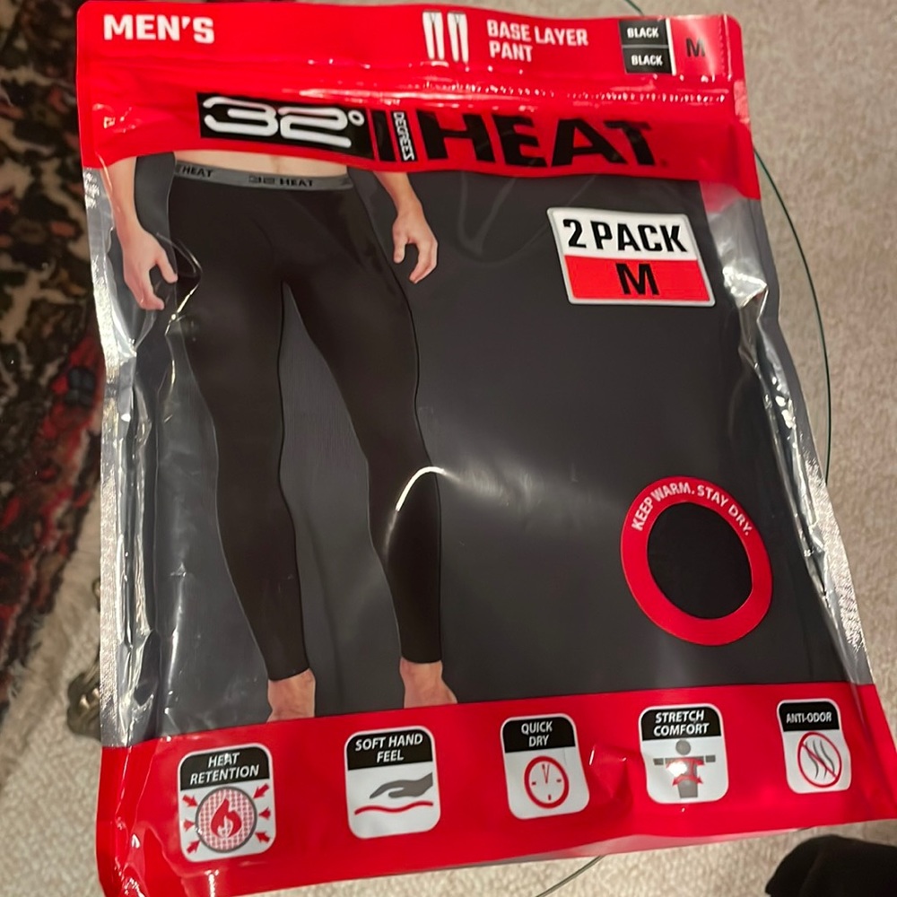 🥶❄️NWT 2 PACK 32* Degrees HEAT base layer pant